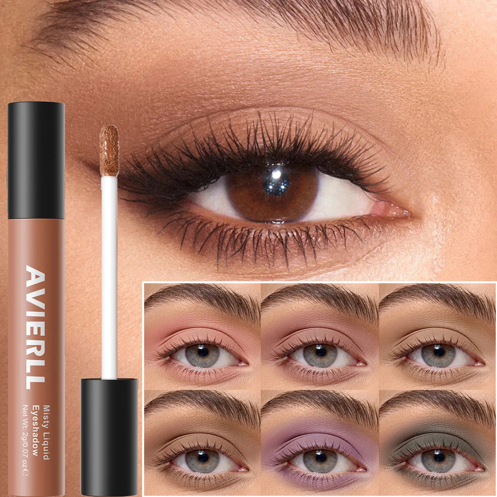 10 Colors Matte Nude Eye Bronzer Liquid Eyeshadow Waterproof Long Lasting Eye Shdaow Natural Cheek Contour Woman Makeup Cosmetic — image 1