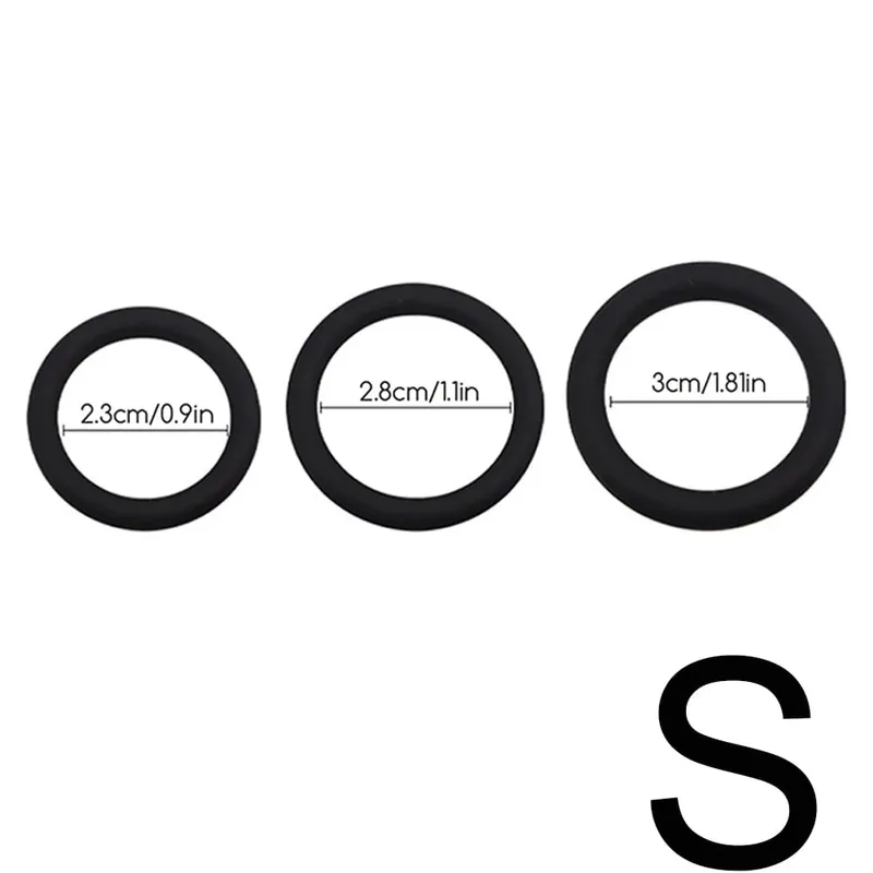 3/4 Pcs Penis Rings Cock Rings Sleeve Delay Ejaculation Silicone Time Lasting Erection Sex Toys for Men Sexy Shop Adult Produts — image 4