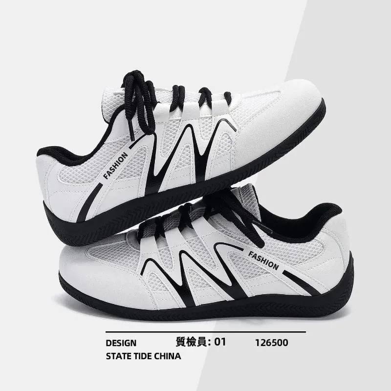 Men's Mesh Breathable Casual Sneakers Lace Up Flat Sole Fashion Sport Shoes Daily Walking Ladies Lightweight Athletic Footwear — image 5
