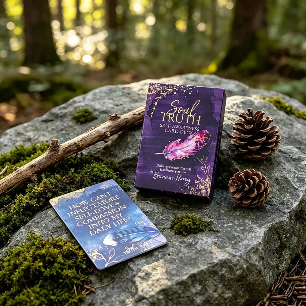 Soul Truth Self-Awareness Oracle Cards Daily Questions Cards for Self Reflection Meditation Spiritual Divination Game Cards — image 4