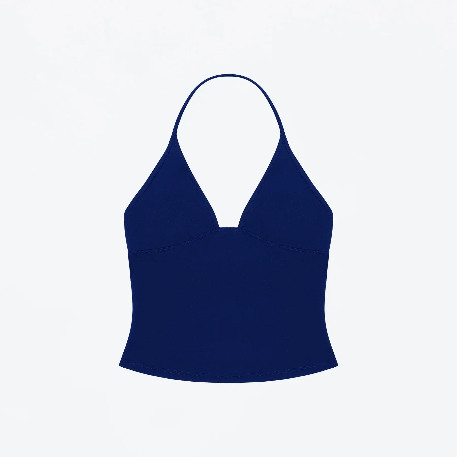 Tank Deep V Halter Neck Camisole Slim Fit Short Crop Top Tight-Fitting Waist-Cinching Backless Tank Top Versatile Outerwear Solid Color Base Shirt for a Spicy Look — image 8