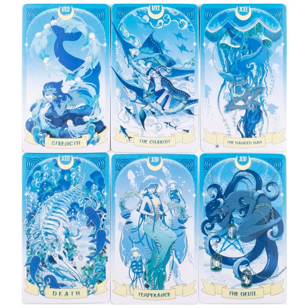 10.3*6CM Sea in Moonlight Tarot Cards English Version A 78 Cards NEW MOON Ocean Emotional Healing Divination Tarot Cards — image 5