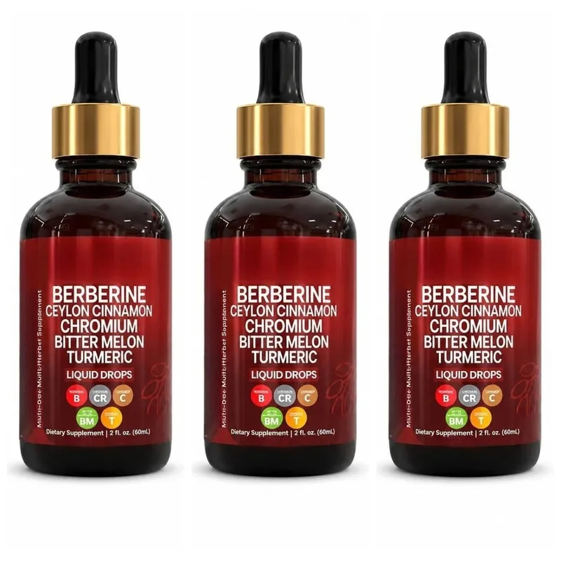 Berberine Liquid Drops Ceylon Cinnamon Chromium Bitter Melon & Turmeric Extract Multi-Ingredient Metabolic Support 60 ML — image 9