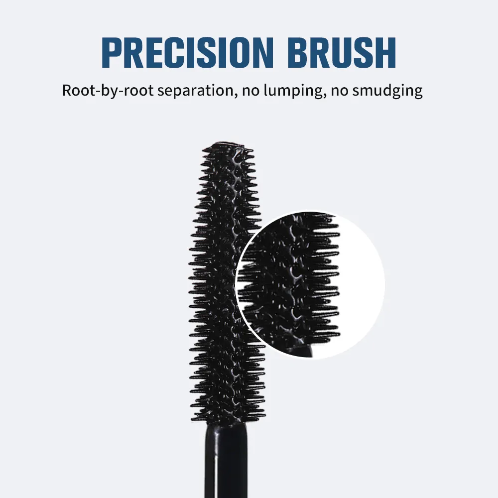 Mascara Hypoallergenic Waterproof Long Lasting Volume Curling No Smudge For Sensitive Eyes With Eyelash Curler Daily Eye Makeup — image 5