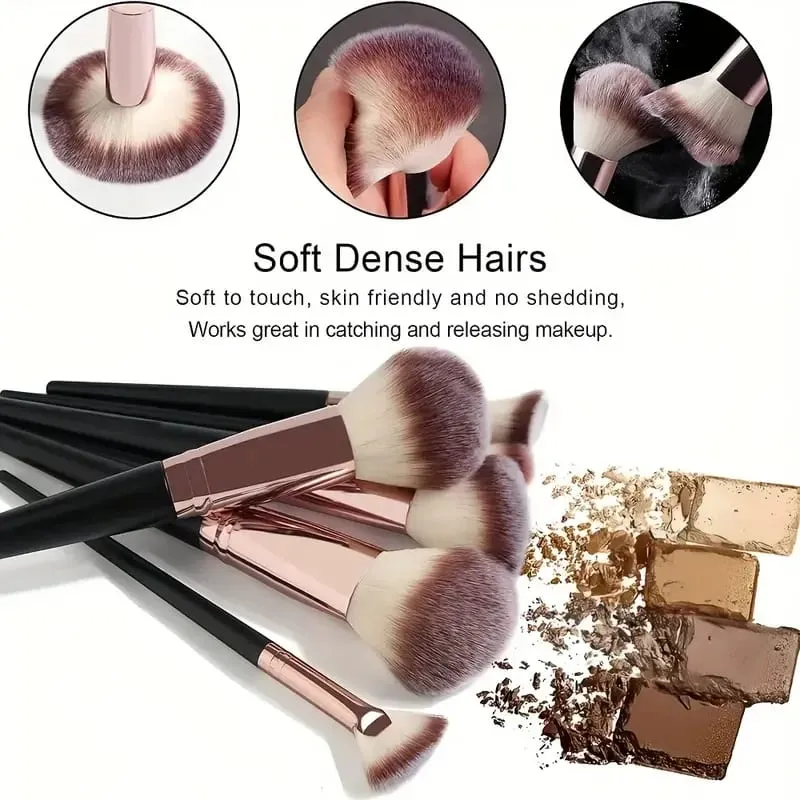 Ensemble de pinceaux de maquillage, 3 à 20 pièces, pour ombre à paupières, fond de teint, correcteur, mélange de Blush, doux et moelleux, outil de beauté pour femmes, cadeau de noël, nouvelle collection