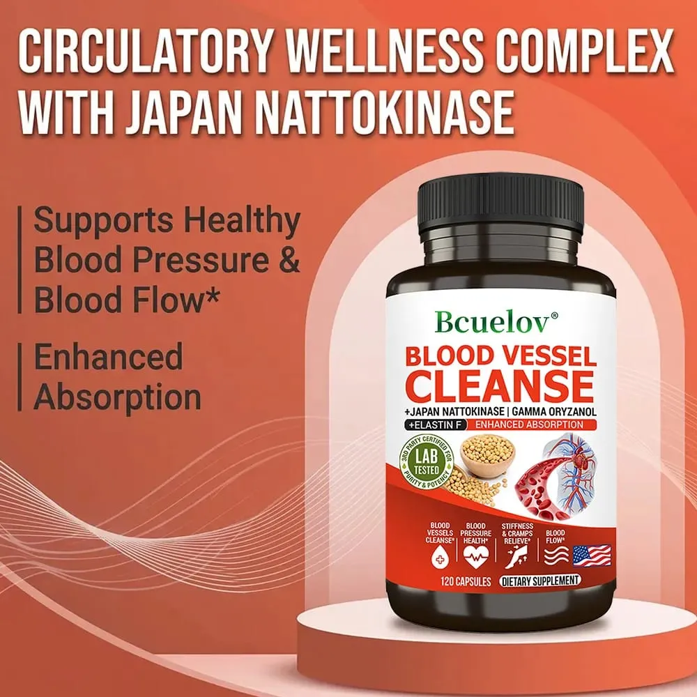 Nattokinase Capsules - Promotes Cardiovascular Elasticity Maintains Arterial Circulation and Improves Blood Pressure — image 3