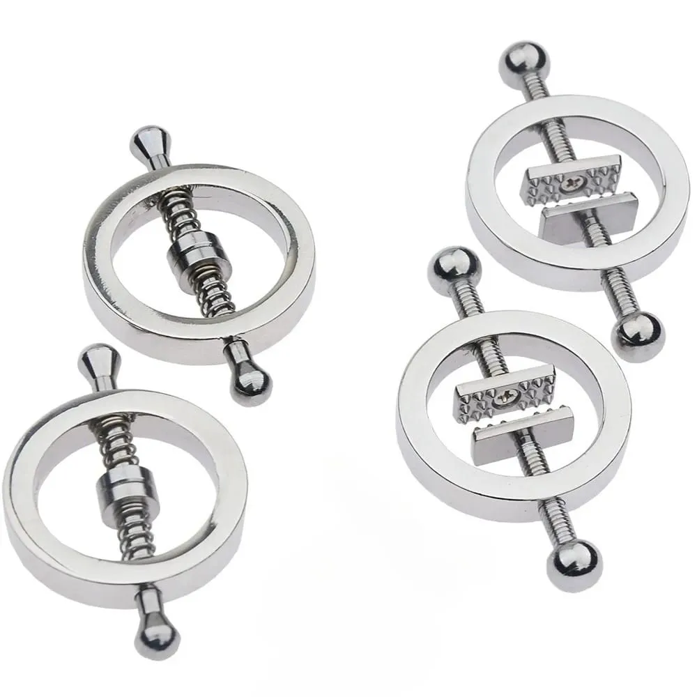 Stainless Steel Adjustable Nipple Clips Erotic Goods Nipple Stimulation Breast Bondage Restraint Bdsm Sex Toy for Woman — image 1