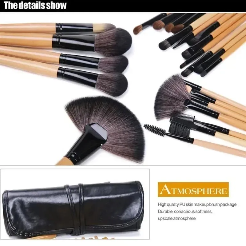 Gift Bag Of 24 pcs Makeup Brush Sets Professional Cosmetics Brushes Eyebrow Powder Foundation Shadows Pinceaux Make Up Tools — image 5