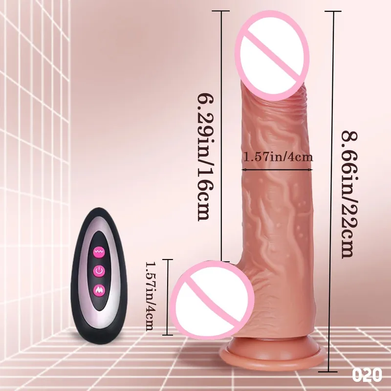 9 Vibration Modes 3 Stretching And 3 Shaking Modes Dildo Electric Female Sex Toy Silicone Dildo Telescopic Vibration Heating 18+ — image 16