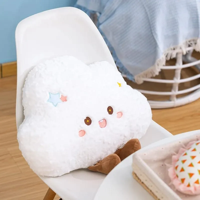 45/55CM Cloud Rainbow Plush Pillow Stuffed Soft Cartoon Weather Sofa Decor Toy Cushion for Kids Bedroom Office — image 9