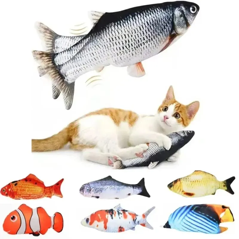 New Clownfish Throw Doll Toy Fish Plush Doll 3D Fish Shape Sleeping Pillow Gift Catnip Toy Christmas Perfect Animal Plush Pillow — image 4