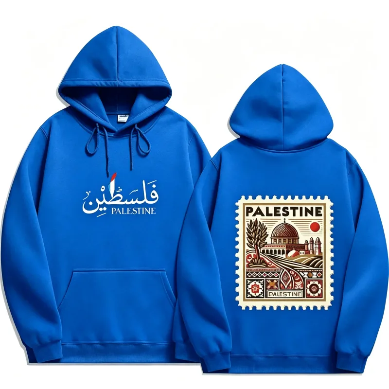 Unisex Autumn Winter Vintage Casual Pullover Sweatshirts Palestine Hoodie Fashion Harajuku Aesthetic Retro Graphic Hoodies Tops — image 8