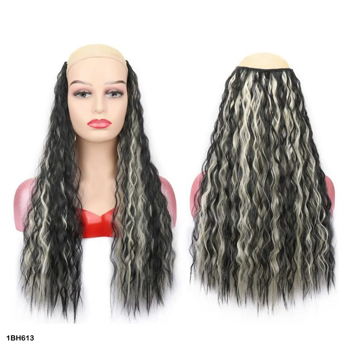 Synthetic Curly Hair Extensions Clip in One Piece 4Clips Deep Wave Long Hairpieces for Women Daily Use Party Hair Accessory — image 13