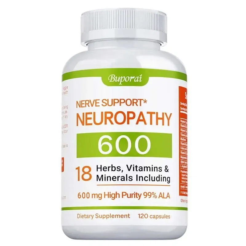 Neuropathy Support Supplement 600mg - Reduces Stress Promotes Nerve Health and Brain Function Cellular Energy Non-GMO — image 9