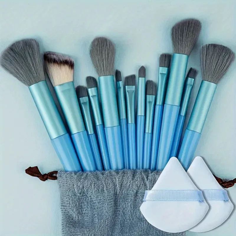 13Pcs Makeup Brushes Tool Set Cosmetic Powder Eye Shadow Foundation Blush Blending Beauty Make Up Brush For Makeup Starters Gift — image 20