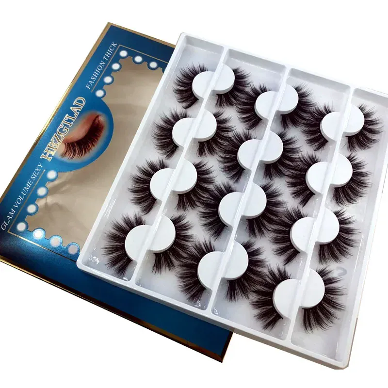 12 pairs of Multipack 3D mink false eyelashes handmade soft and fluffy natural eye makeup tool — image 2