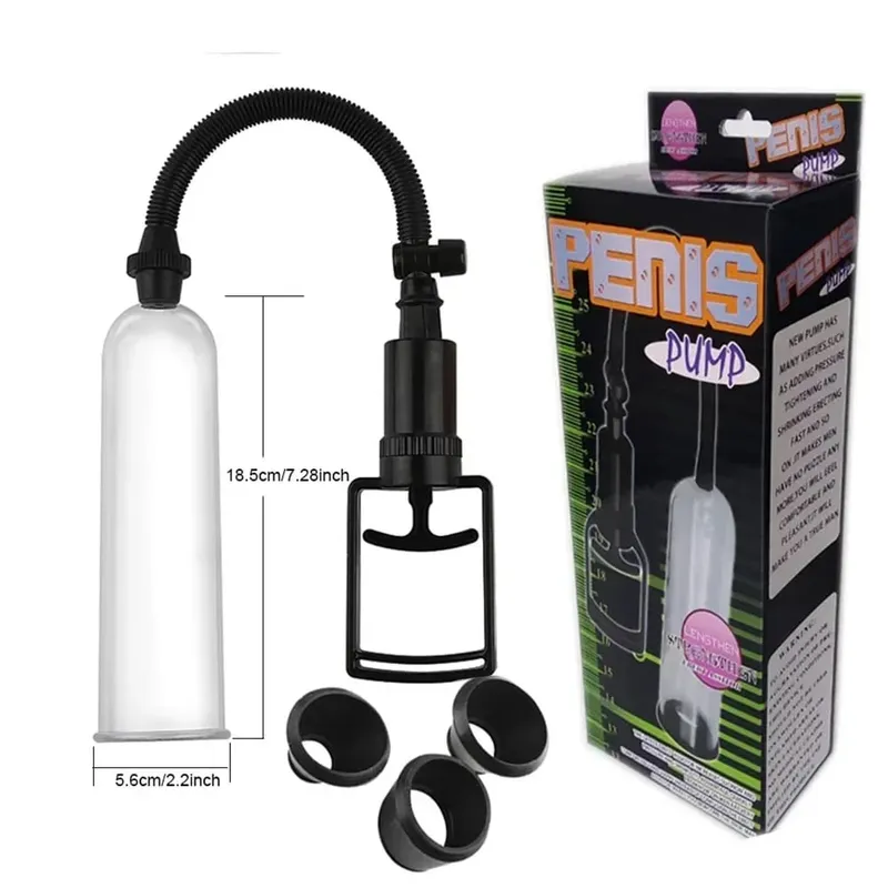Manual Penis Extender Pump Sex Toys Dick Stimulate Extender Masturbator Male Vacuum Pump Penis Enlarger Big Dick Lasting Trainer