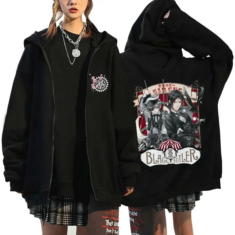 2025 Hot Aniem Cosplay Tops Black Butler Zipper Hoodie Fashion Autumn Winter Long Sleeve Sweatshirts Zipper Jacket For Man Woman — image 21