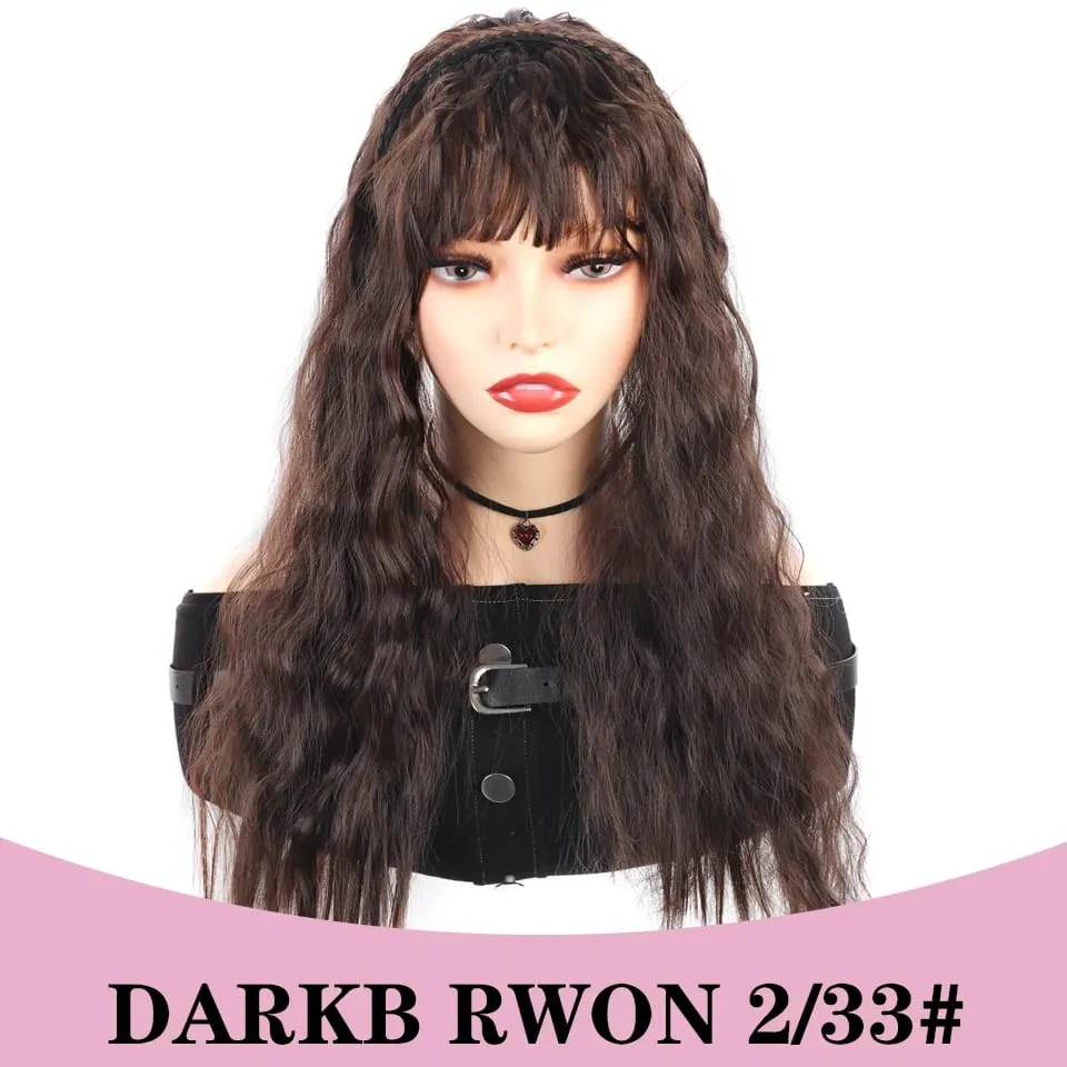 Synthetic Topper for Women Long Water Wave Top Clip Topper Hair Extensions Cover Thinning Hair Grey Hair Increase Volume — image 9