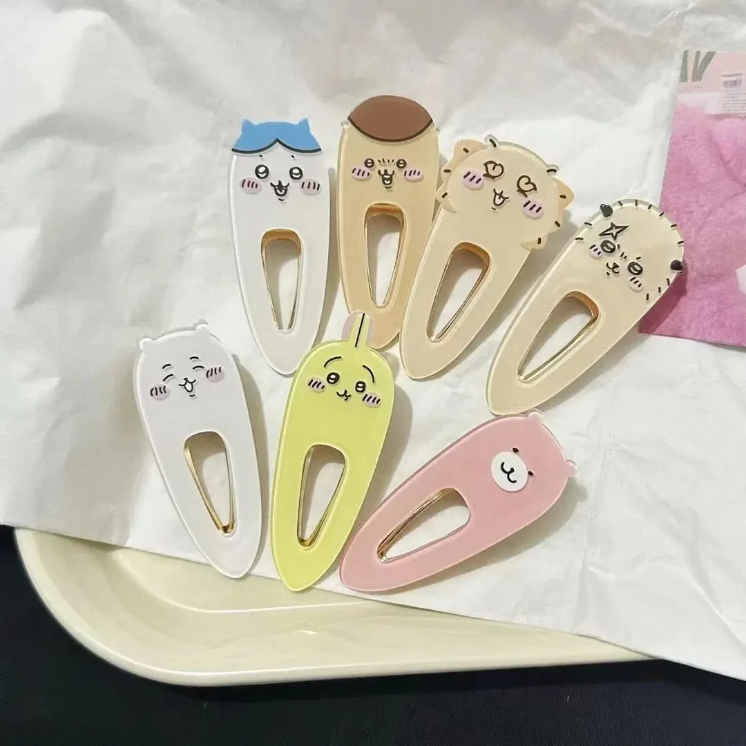 New jiyi jiyi Acrylic Hairpin Xiaoba Usachijiyi Flying Squirrel Chestnut Head Cute Cartoon Duckbill Clip Student Girl — image 2