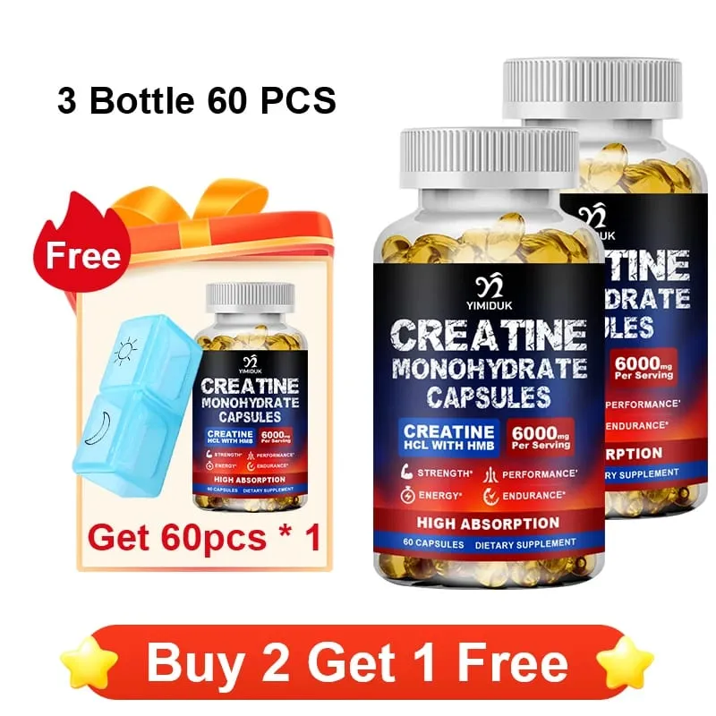 High Absorption Creatine Capsules with Mixed Creatine Vitamin E Boost Muscle Growth Extend Workout Accelerate Recovery — image 9