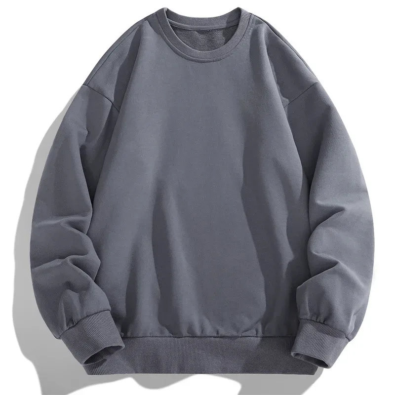 Men's Sweatshirt 2026 Spring Autumn thin Long Sleeve hoodies Solid Pullover Casual Sports Fitness Men Clothing streetwear top — image 6