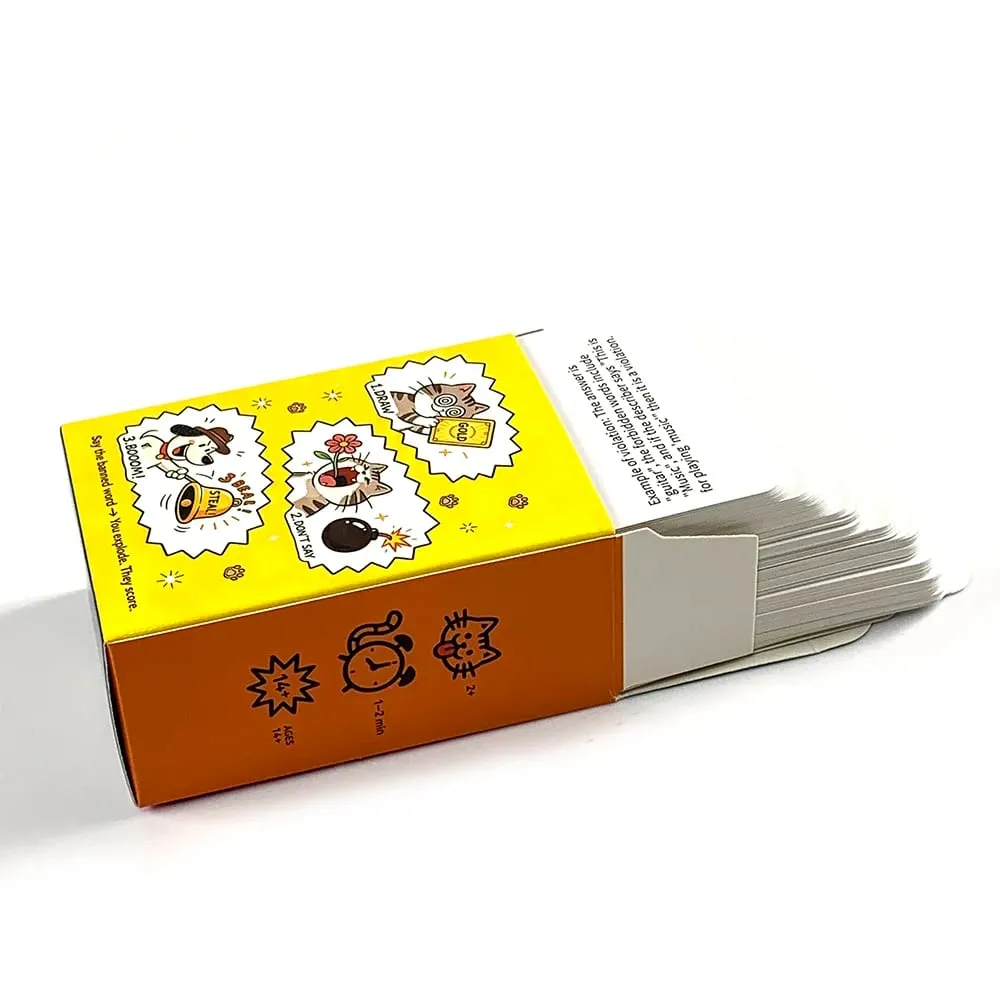 Say It Lose It Banned Words Guessing Card Game Cartoon Cat Design Family Party Interactive Board Game Holiday Entertainment Game — image 2