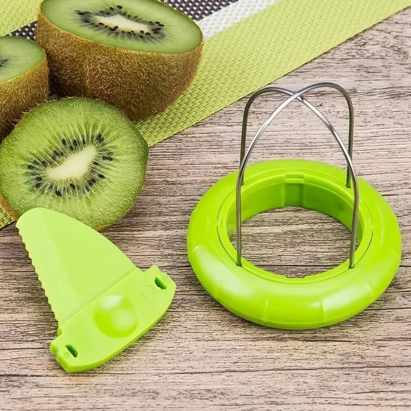 Fast Fruit Kiwi Cutter Peeler Slicer Kitchen Gadgets Stainless Steel Kiwi Peeling Tools Kitchen Creative Fruit Peeler — image 4