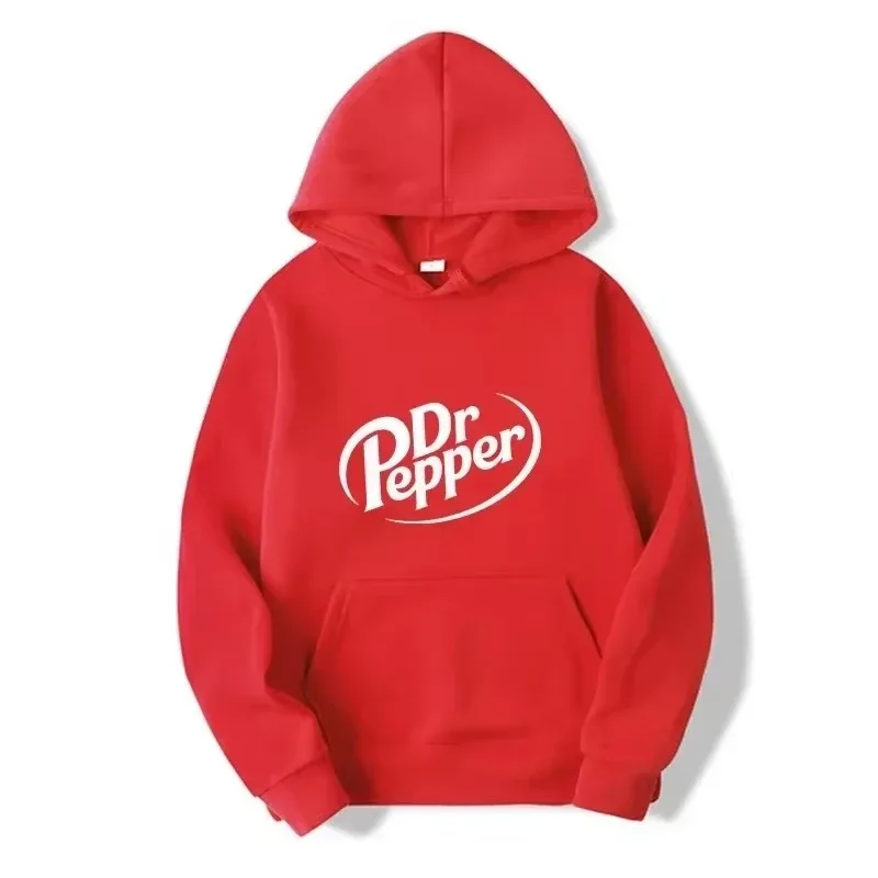 Autumn Warm Dr Pepper Letter Printed Hoodies Street Men Fashion Fleece Sweatshirts Casual Unisex Pullover Tops Fashion Tre — image 7