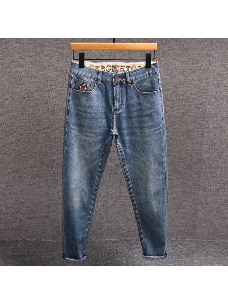 High-end Summer Thin Jeans Men20252023 Trend Embroidered Straight Casual Luxury Long Pants — image 7
