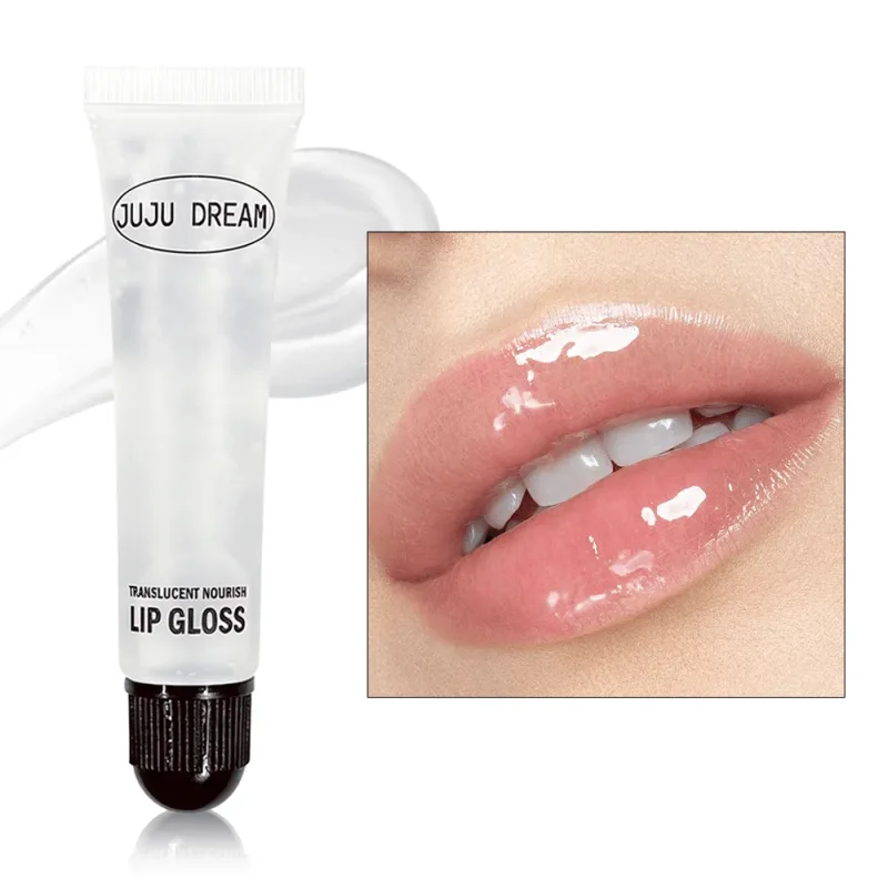 Klar nærende lipgloss fugtgivende læbepomade til tørre læber Langvarig glasglans Finish blank læbemakeup Bær alene — image 7