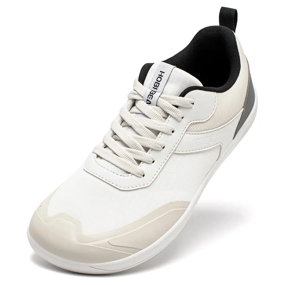 Chaussures à bout large hommes femmes minimaliste maille baskets en cuir artificiel à lacets chaussures de marche légères et respirantes
