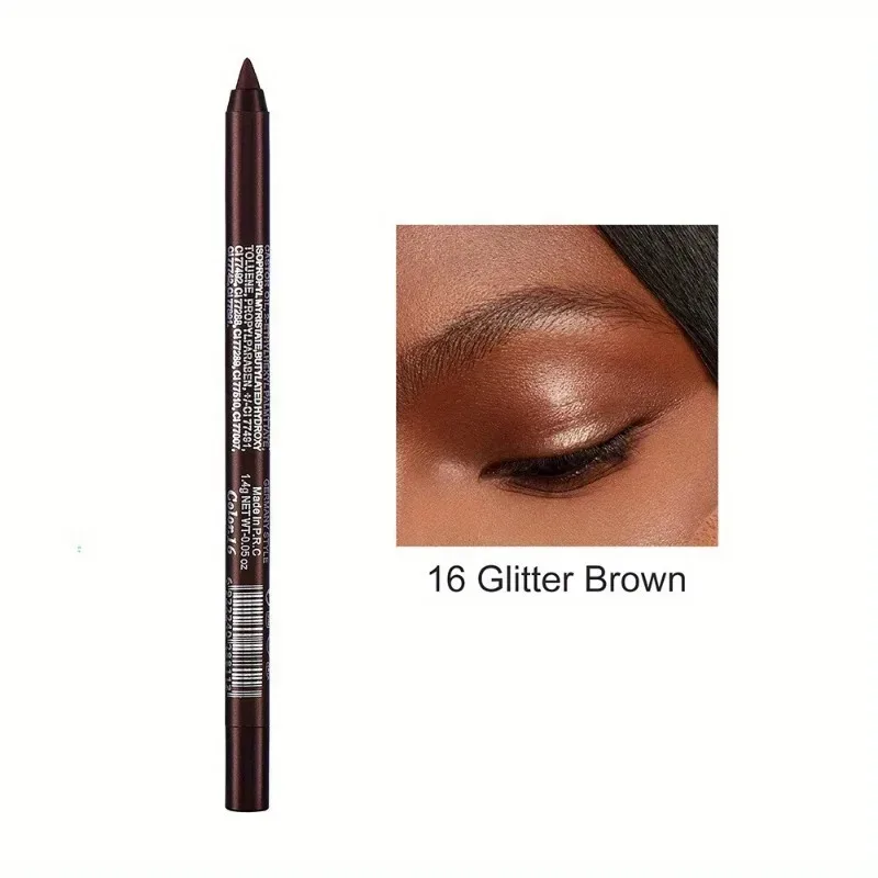 Crayon Eyeliner nacré 17 couleurs, coloré, imperméable, longue durée, mat, lisse, facile à porter, fard à paupières, stylo Eyeliner, maquillage pour les yeux