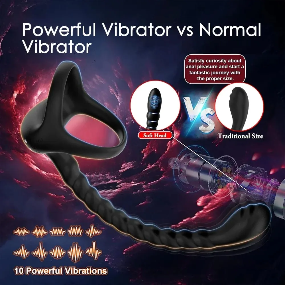 Analvibrator für Anfänger, APP-Steuerung, vibrierender Buttplug, Penisring für Männer, Prostata-Massagegerät, Analplug für Schwule, Sexspielzeug für Männer ab 18 Jahren — image 4