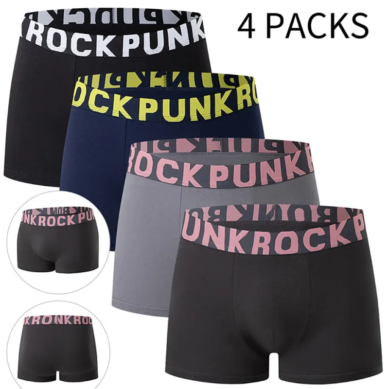 4 Piece Set Of Men's Cotton Comfortable Soft And Versatile Underwear Plus Size Casual Boxer Shorts Sports Cycling Base Shorts — image 18