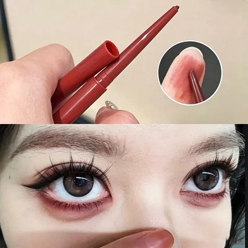 10 Colors Eyeliner Pencil Smooth Wine Red Soft High Pigment Eye Liner Pen Waterproof Matte Aegyosal Lying Silkworm Eyes Makeup — image 1