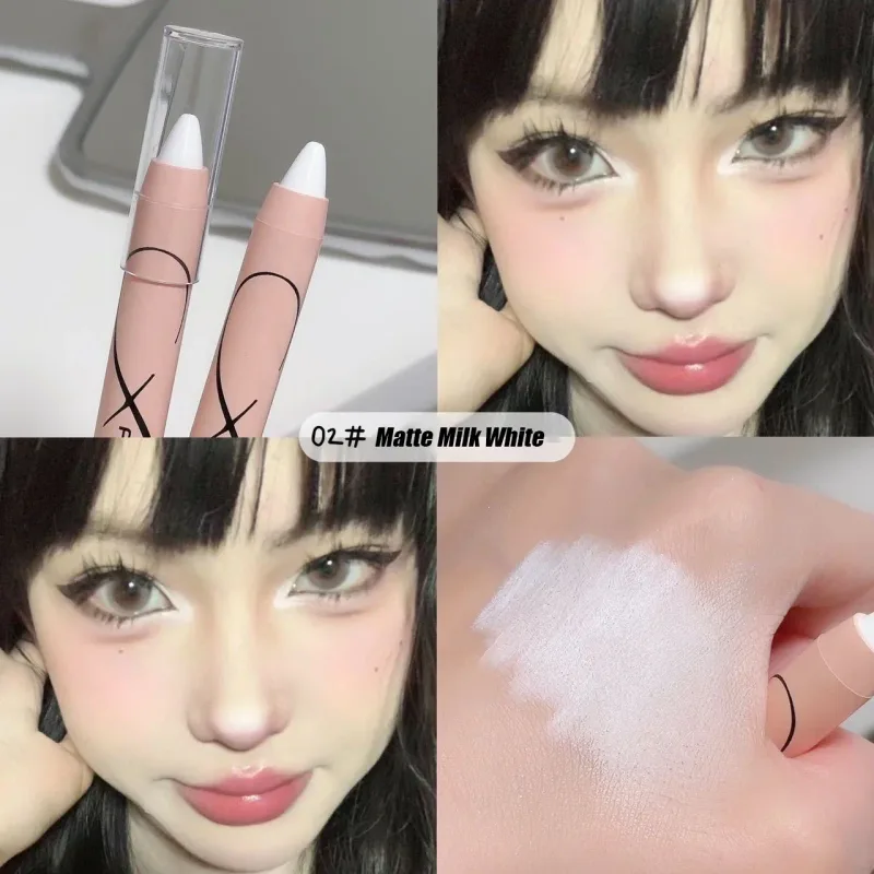 Pearl Lying Silkworm Highlighter Eye Shadow Pen Matte Glitter Eyeshadow Stick White Pearlescent Brightening Eyeliner Cosmetic