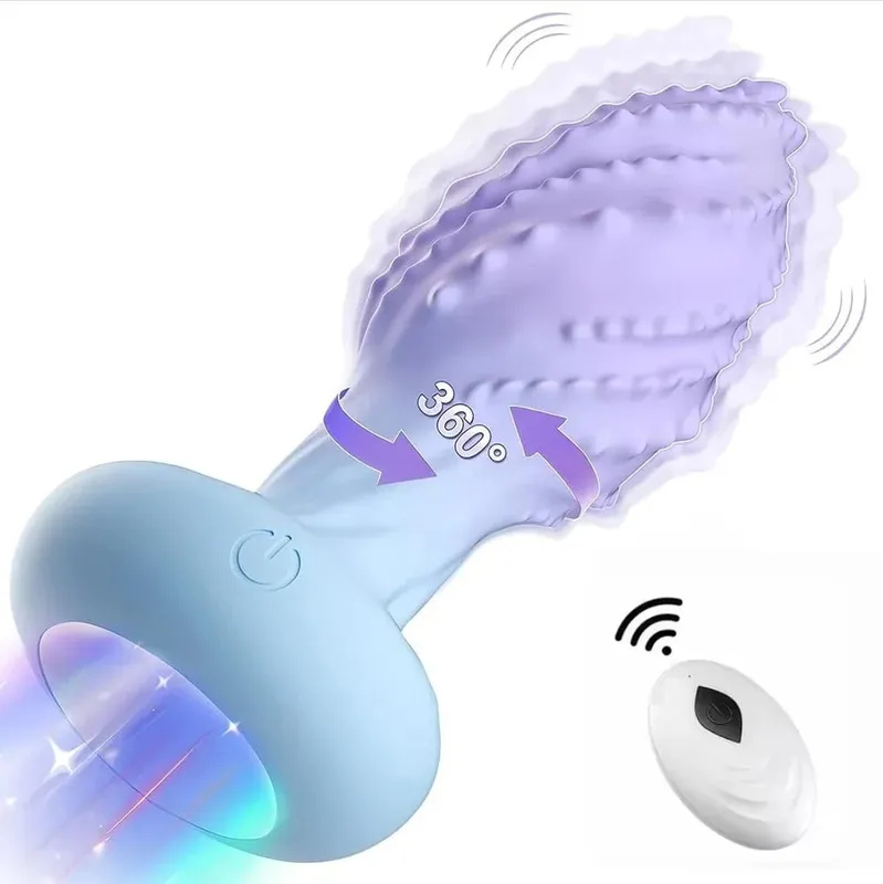360° Rotation Wiggle Remote Control Vibrator Butt Plug for Men Prostate Massager Gay Anal Vibrator Anal Plug Adults Sex Toys — image 8