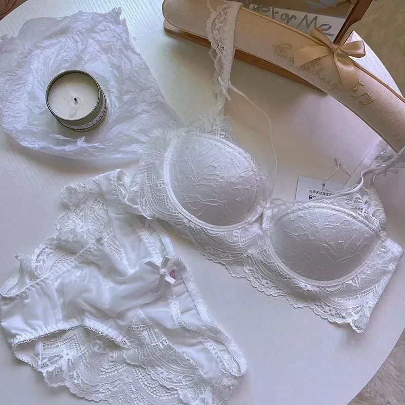 Ultra-Thin Push Up Lace Bra & Panty Set Sexy Big Bust Anti-Sagging Lingerie Underwear — image 6