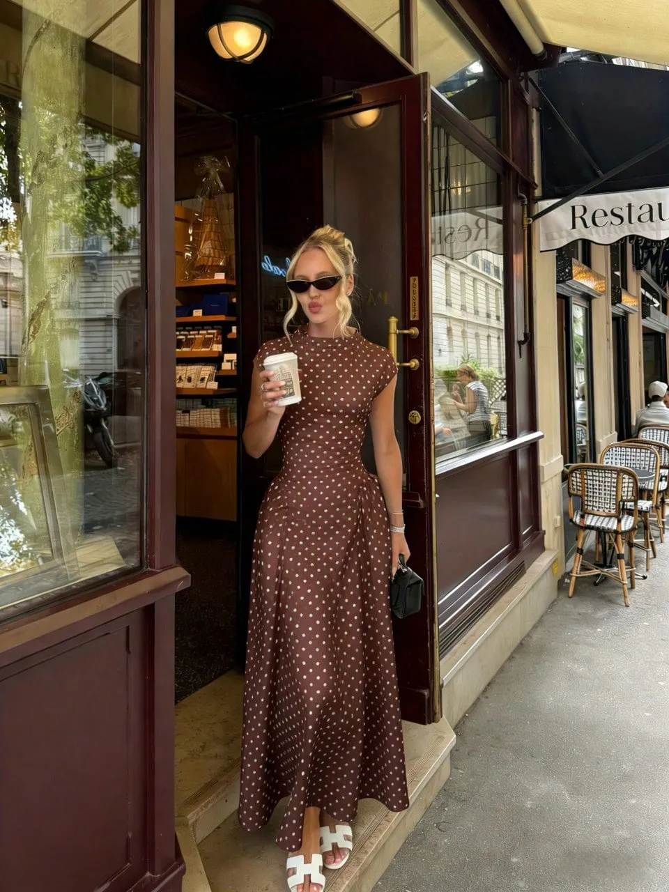 Women New Long Dresses Summer Elegant Upgraded Version Casual Polka Dots Party Dress Graceful Holiday Casual Slim Female Dresses — image 4