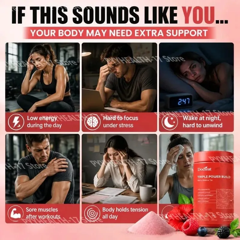 Docteat Triple Power Build Creatine Powder with Creatine HCL Creatine Monohydrate Electrolyte Hydration Blend 30 Servings