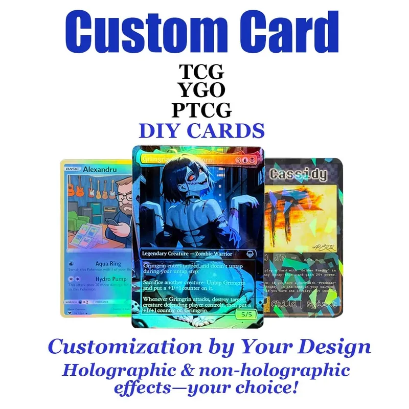 DIY PTCG Cards Custom Game Cards Foil/Regular Card Personalized Card Customization TCG/YGO/OPCG Game Collection Cards