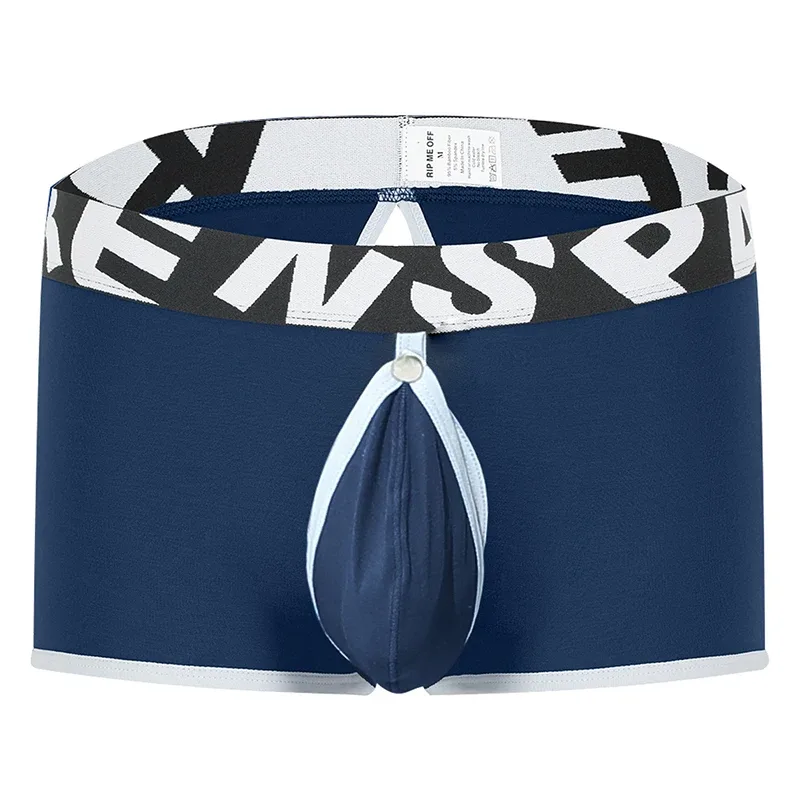 Mens Sexy Boxer Underwear Open Back Underpants Removable U Convex Pouch Panties Middle Waist Knickers — image 10