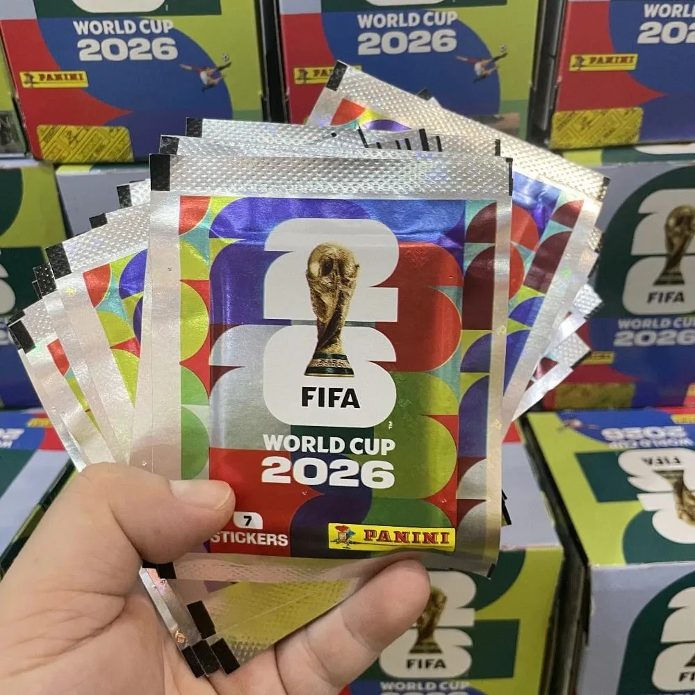 Sada sběratelských samolepek pro mistrovství světa ve fotbale 2026 Panini s odpovídajícím albem 50 balíčků 7 samolepek, každá celkem 350 pro sportovní fanoušky — image 4