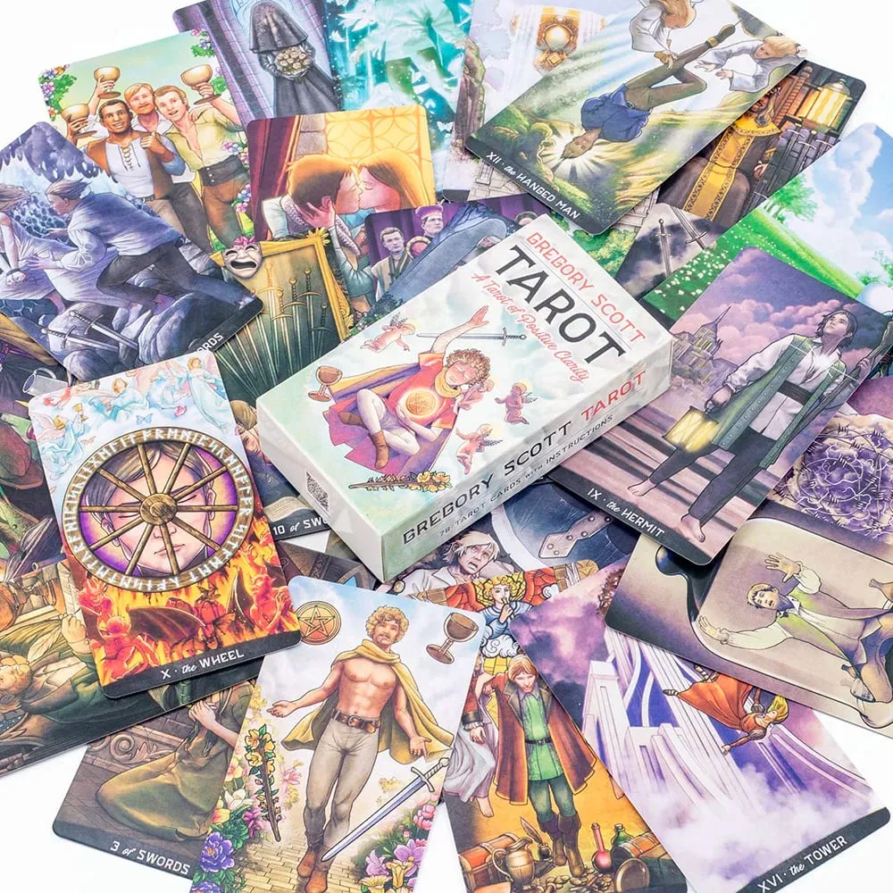 Venta caliente Gregory Scott Tarot baraja de 78 cartas visiones en inglés para principiantes rompecabezas ocio familia amigo juego de fiesta 11,1*6,1 cm — image 6