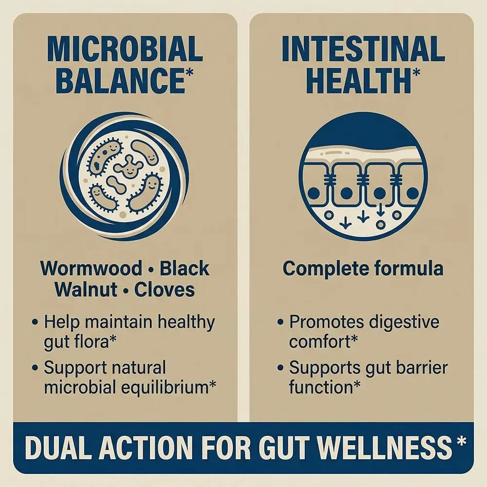 Wormwood Black Walnut and Clove - 3 in 1 Premium Formula for Microbial Balance Natural Detoxification and Intestinal Health — image 2