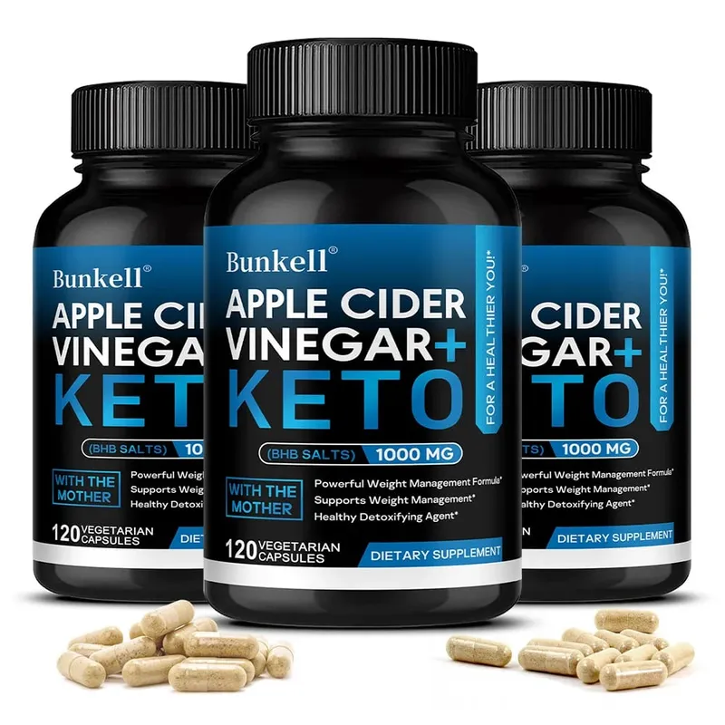 Keto Apple Cider Vinegar Capsules 1000mg Support Metabolic Function Digestion Appetite Management & Body Cleansing