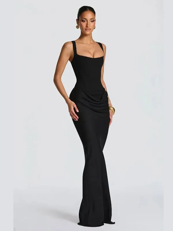 Women's Solid Satin Pleated Strap Mini Dress Sleeveless Backless Lace Up Fashionable Dress 2026 Summer Lady Party Chic Outfit — image 18