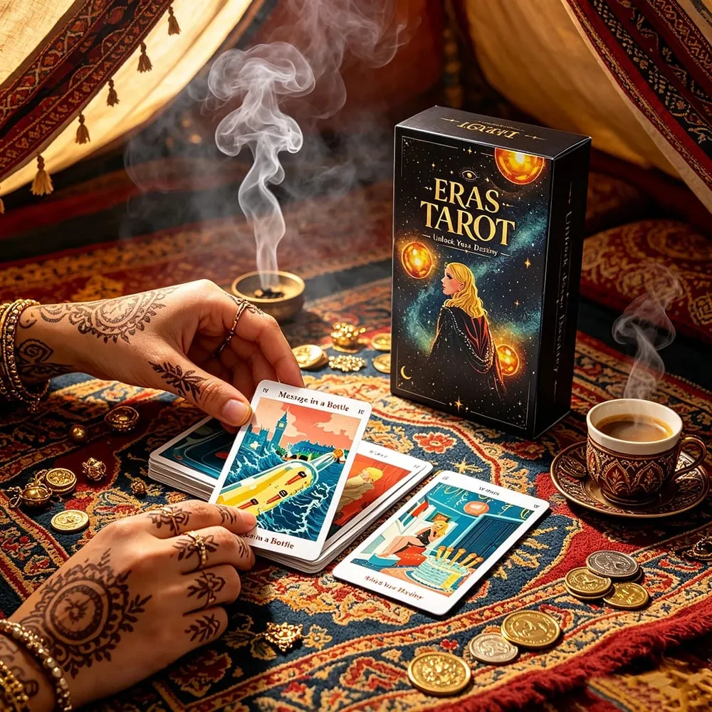 Eras Tarot Deck Starry Galaxy Cosmic Themed Tarot Cards Mystic Space Witch Divination Board Game Fate Reading Meditation Cards — image 4