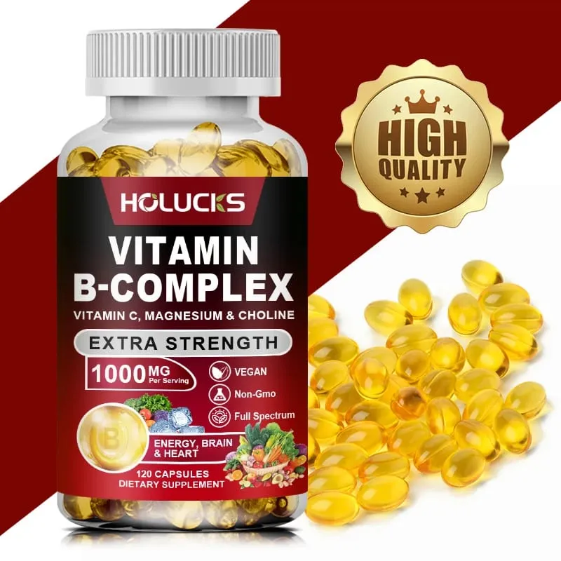 Vitamin B Complex Supplement Rich in B1 B2 B3 B5 B6 Biotin Strength Energy Support Brain & Heart Promote Metabolism — image 1